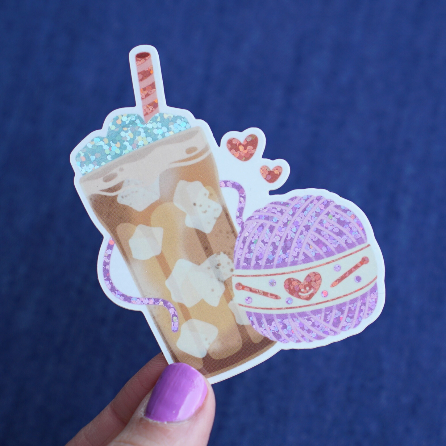 Iced Coffee + Yarn - Sticker